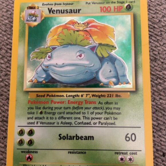 Venusaur Hologram Pokémon card 1999 Base Set 15/102 - Picture 1 of 5